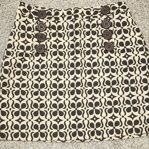 Milly New York Mini Skirt Geometric Print Size 2 (Fits Up To 4) White Black